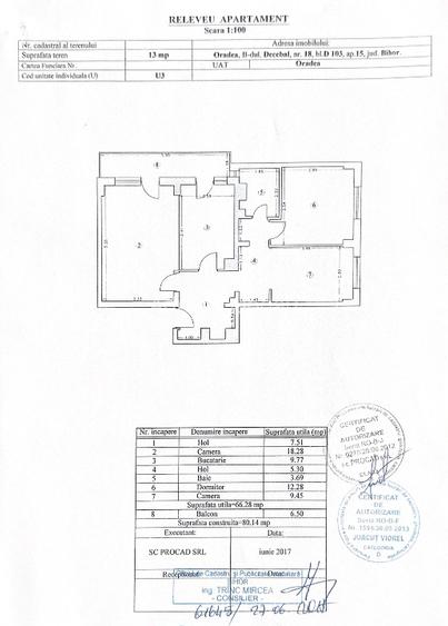 Apartament 3 camere, tip D, etaj 4/6 (lift nou), Bulevardul Decebal - 3