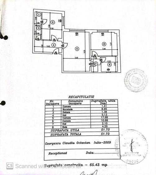 2 Camere Parter din 8 an 1982 Ideal Birou Firma Bloc Izolat Bucur Obor - 5