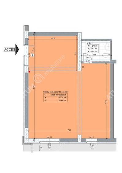 Spatiu comercial de 59 mp cu 2 locuri de parcare in zona Pictor Brana