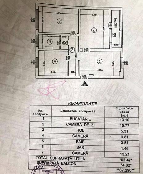 Mobilat, Apartament 3 camere 68mp, Tatarasi, centrala termica - 8