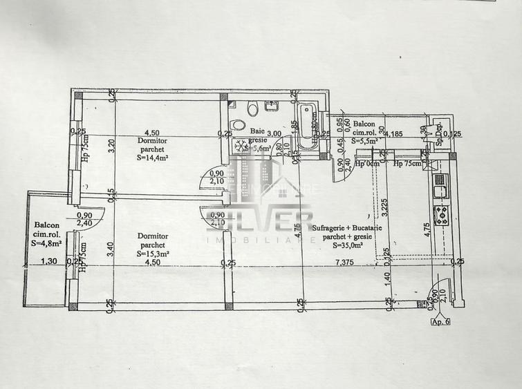 Apartament cu 3 camere/70mp/parcare/zona Somesului. - 2
