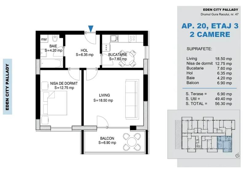 Sector 3 Apartament 2 Camere Decomandat Metrou Luminos - 2