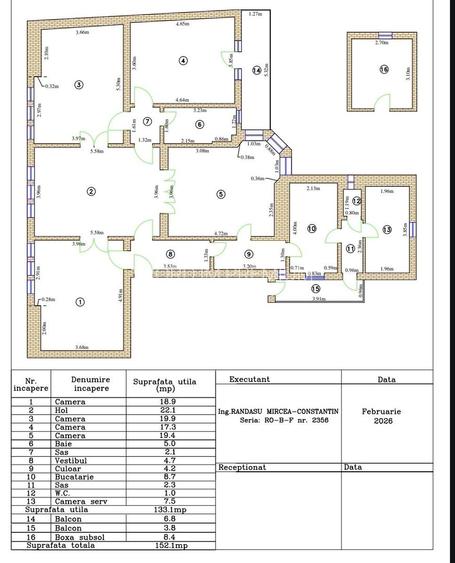 Vanzare apartament 5 camere 152 mp - 15