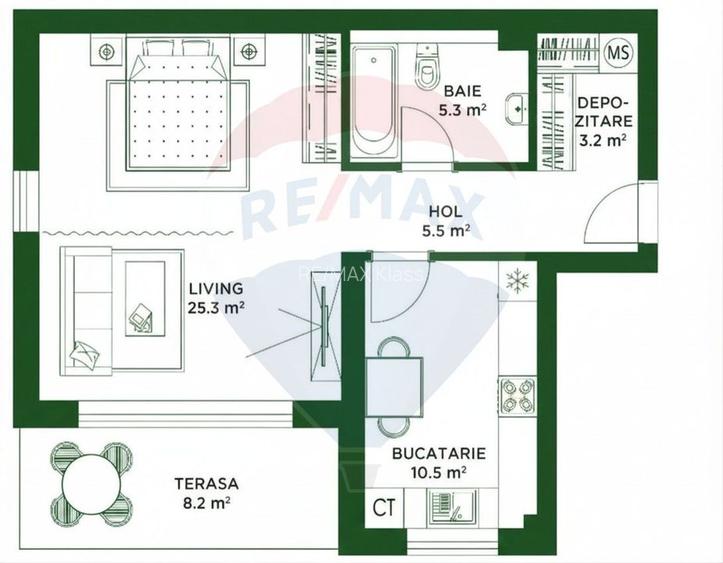 Studio mare, luminos, de vanzare in zona Straulesti - 2