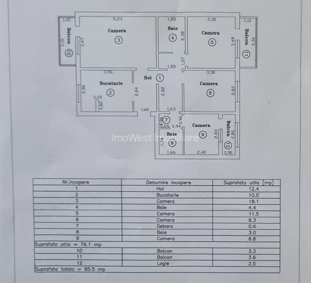Aradului | 4 camere | Decomandat| Etaj intermediar | 3 balcoane si boxă - 1