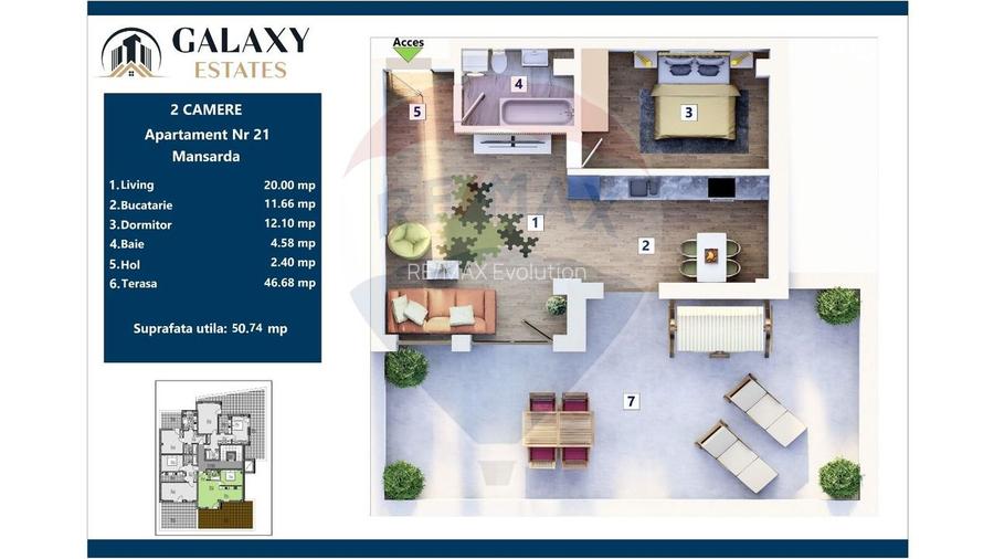 COMISION 0% Apartament 2 camere/ Tractorul / Galaxy Estates - 2
