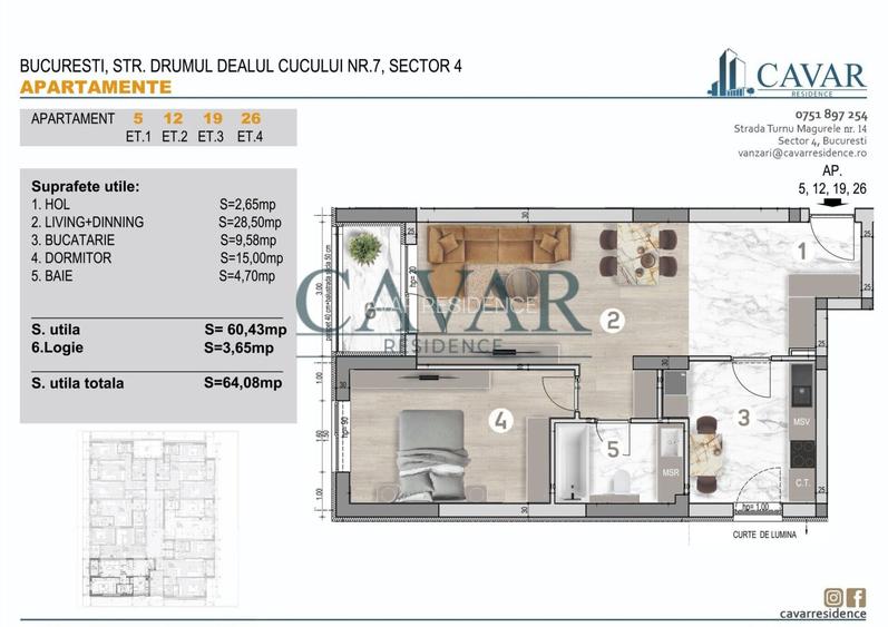 Proiect Cavar Residence 2 Camere - 5