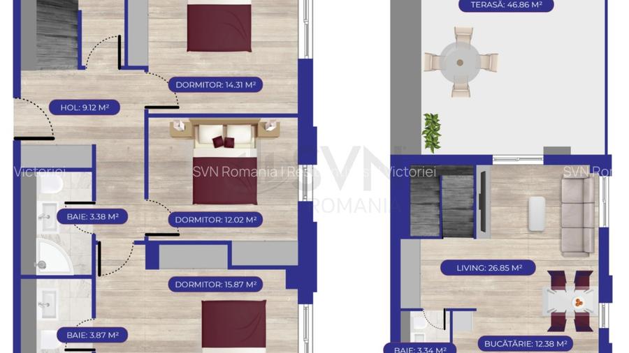 REA1021923 Duplex 4 camere Aviatiei I Canton71 - 2