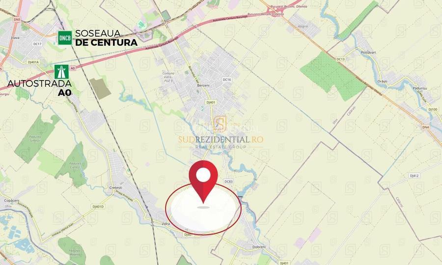 Lot teren intravilan de vanzare, 500 mp, ideal investitie,Comuna Vidra - 3