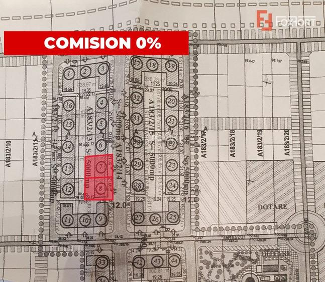 2 Parcele teren intravilan de 616 mp, total 1232 mp in Sag zona Manastire  - 2