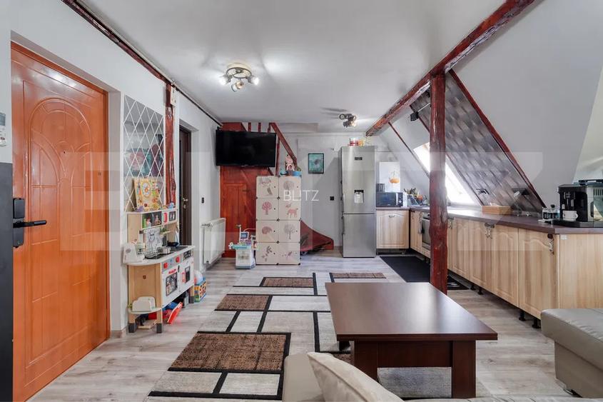 Apartament 3 camere tip mansardă, 69 mp, Curte comună + Parcare, zona Tuerches - 7