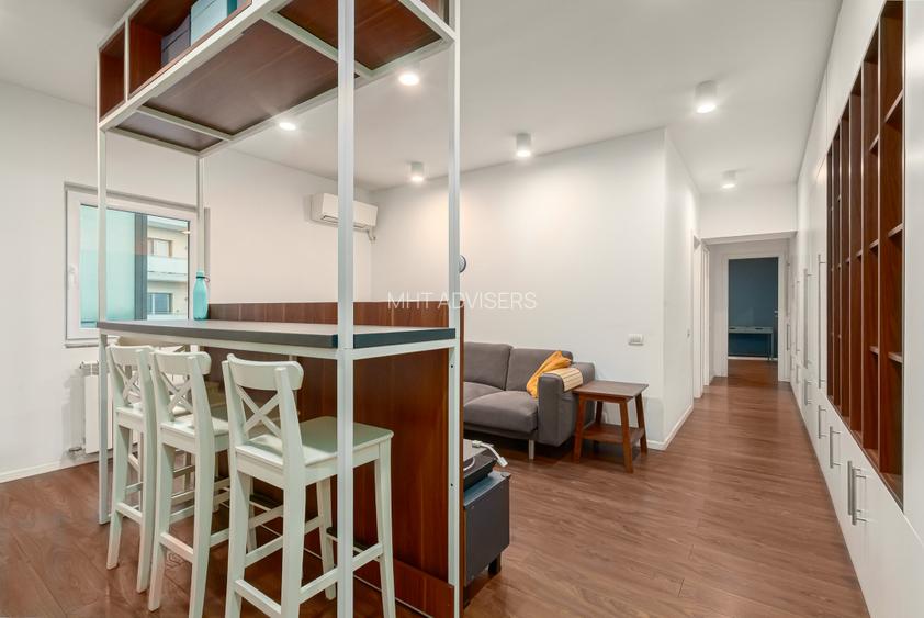 Ghica Plaza, 2 camere + birou, 2 bai, etaj 3/4,  parcare - 14