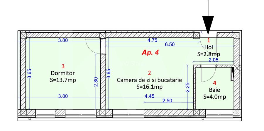 Apartament tip Studio-36,6 mp, bloc modern. Șelimbăr, lângă Shopping City Sibiu - 8