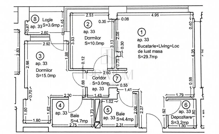 TORONTALULUI -3CAM -2 BAI -AMENAJAT MODERN -CENTRALA/AC - LIFT - BLOC NOU - 13