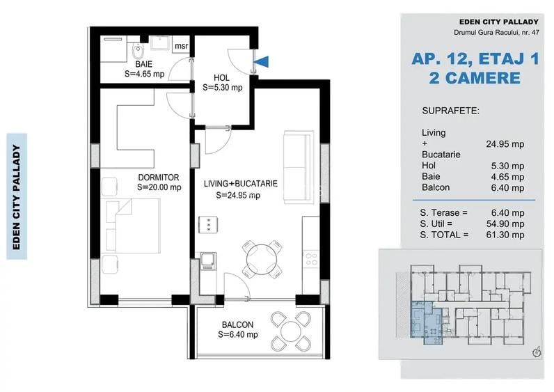 Apartament cu 2 camere  zona Pallady metrou Nicolae Teclu - 2
