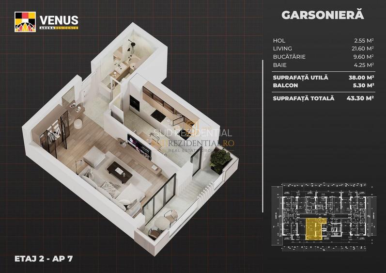 Apartament cu o camera, locatie excelenta,langa Patinoar Berceni Arena - 1