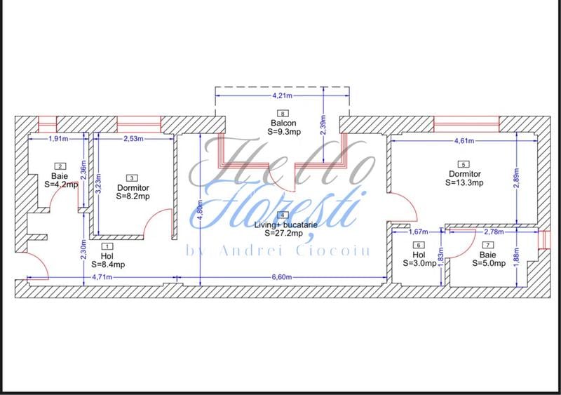 Apartament 3 camere ,70 mp ,zona Borhanci , Cluj - 11