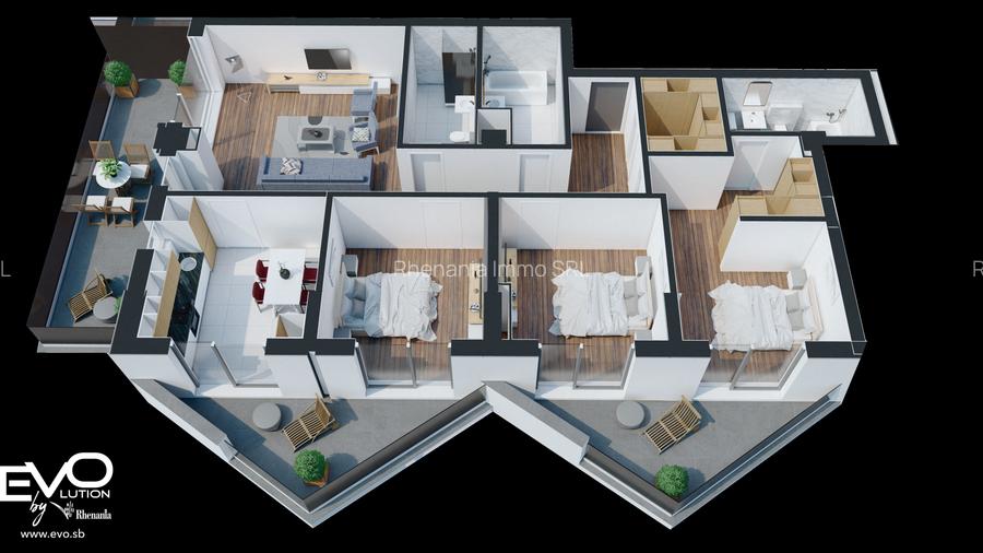 AP. 4 CAMERE | SE | 129 MP | SHOPPING CITY SIBIU | Evolution Apartments - 7