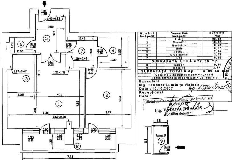 Apartament spatios cu 2 camere, 2 bai | 97mpc - 1