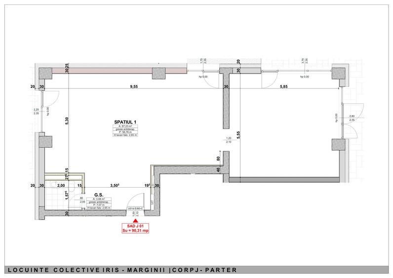 Spatii de vanzare. Suprafete de la 48 mp la 103 mp . Parter de bloc - 7