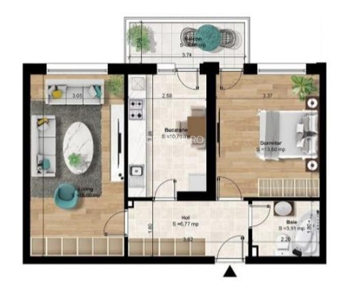 OFERTA LUNII 2 camere decomandate 59-65 mpu la doar 5 min de parc si metrou - 5