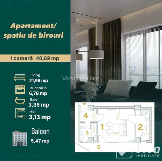 Nicolina, Belvedere – Apartament/spațiu birou, Bloc nou la bulevard - 3