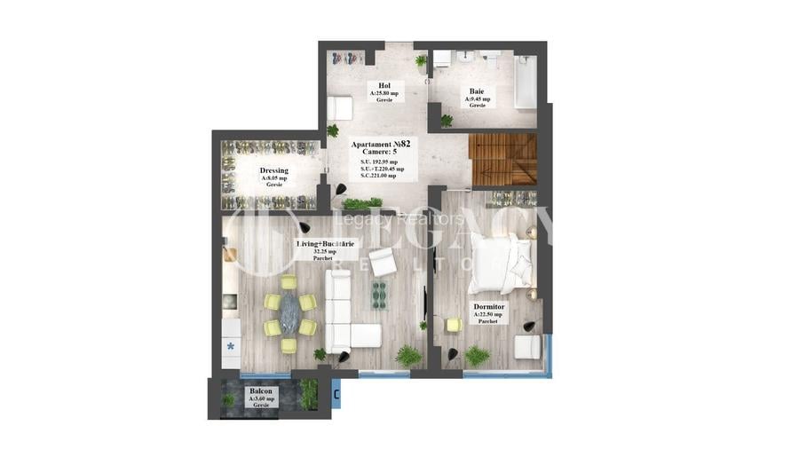 Vânzare - Penthouse zona Copou, 192.95 mp utili + 27.50 mp terasă - 3