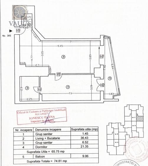 Apartament 2 camere - 74.81mp -  Pipera - 16