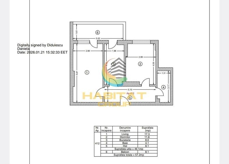 Vanzare 2 camere decomandat 5 min Berceni Acte Gata