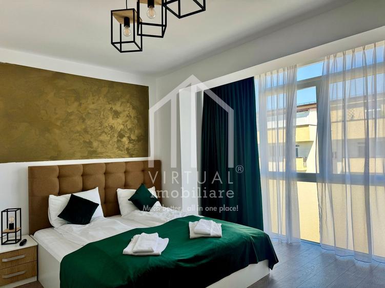 Apartament 3 camere, mobilat si utilat modern - 78,50 si 2 balcoane
