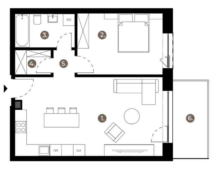 Apartament 2 camere - complex rezidential nou
