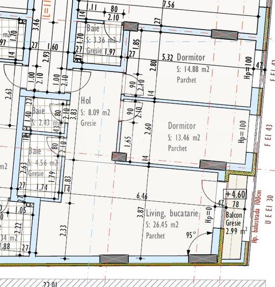 Apartament de 3 camere, semidecomandat, bloc nou, zona Pod IRA - 2