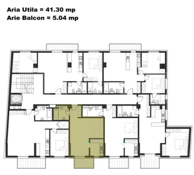 Apartament 1 camera, 41 mp, bucatarie inchisa, zona Dorobantilor