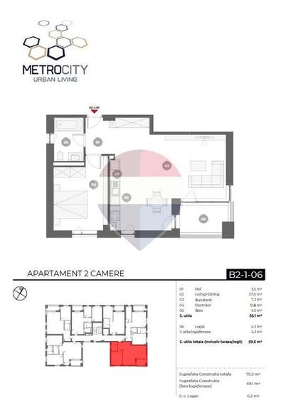 2 Camere MetroCity Urban Living, Apartamente noi în Sector 1