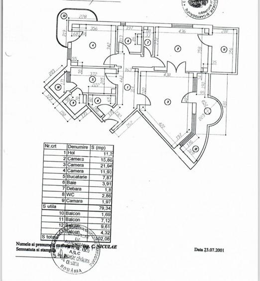 Birouri 3 camere Decebal Mobilat Piata Muncii