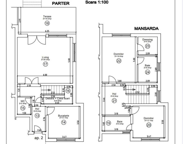 Duplex cu 3 camere - Curte generoasa 443 mp - Mosnita