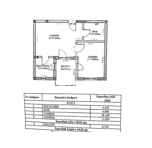 2 camere , etaj intermediar , cartier turnisor | tur virtual - 2