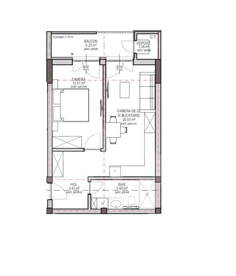 Apartament de vanzare in Sibiu - 2 camere - bloc nou, cu lift