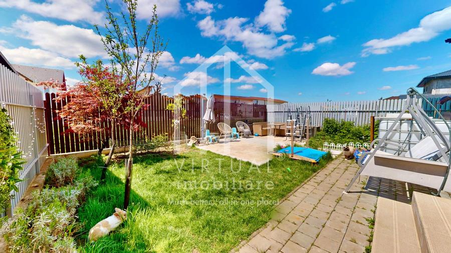 Casa cu 5 camere, 124mp utili+balcon, teren 250mp, acces auto,Cristian