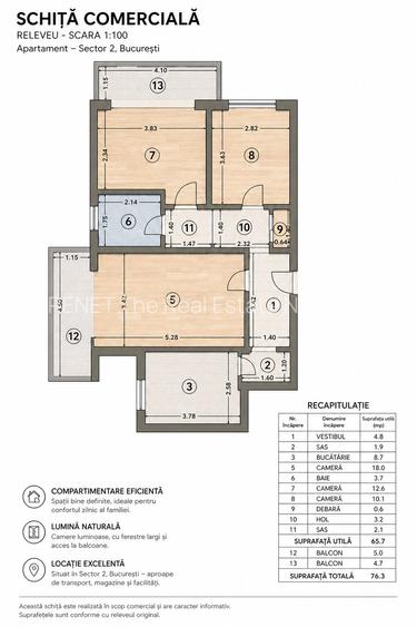 Apartament 3 camere - Acces direct Parc Plumbuita - renovat - Doamna Ghica - 22