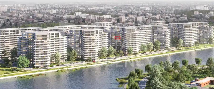 Apartament cu vedere spre lac,  50 mp, comision 0%