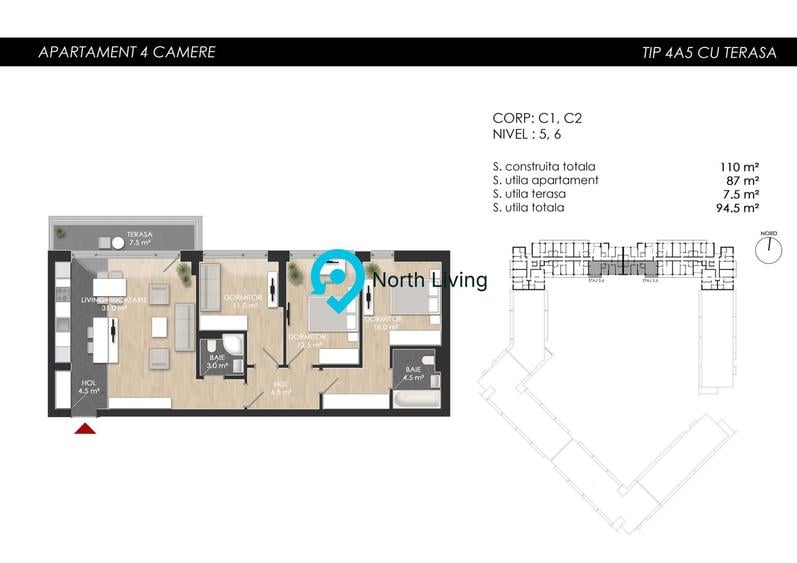 Ansamblu Rezidential - Bucurestii Noi | Apartament 4 camere