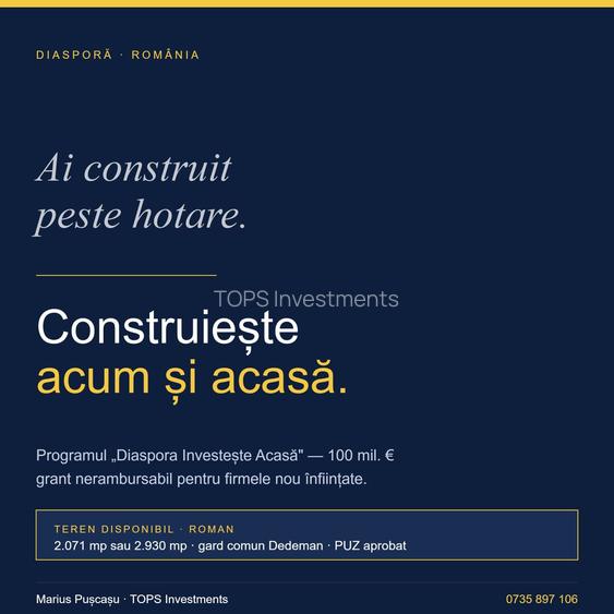 Teren industrial & comercial lângă Dedeman Roman! 📢 - 8