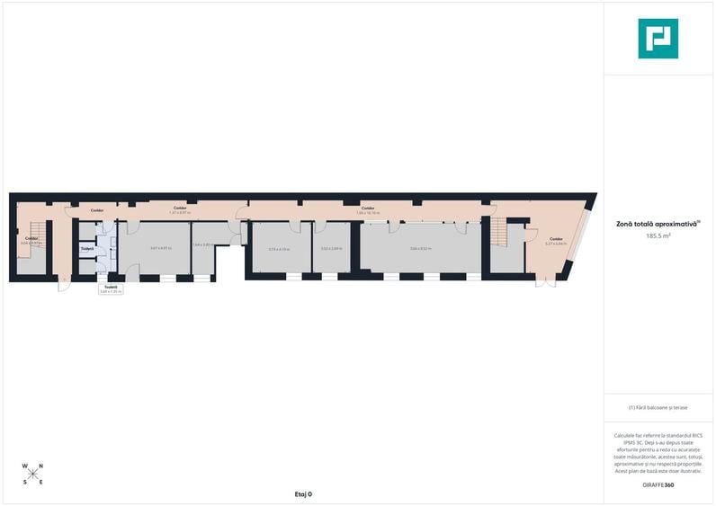 Birouri Ultracentrale, 185,5 mp, Parcare Proprie