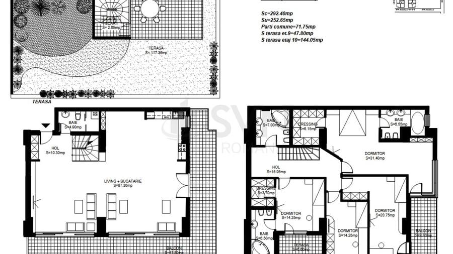 REA1018301 Penthouse 5 camere North Area Lake View