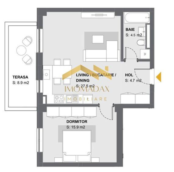 Aradului-2 Camere-Finalizat Complet