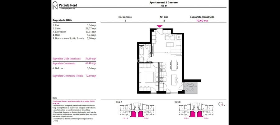 Cesiune antecontract – apartament 2 camere, 56 mp, PIPERA PLAZA 168.000 EURO - 3