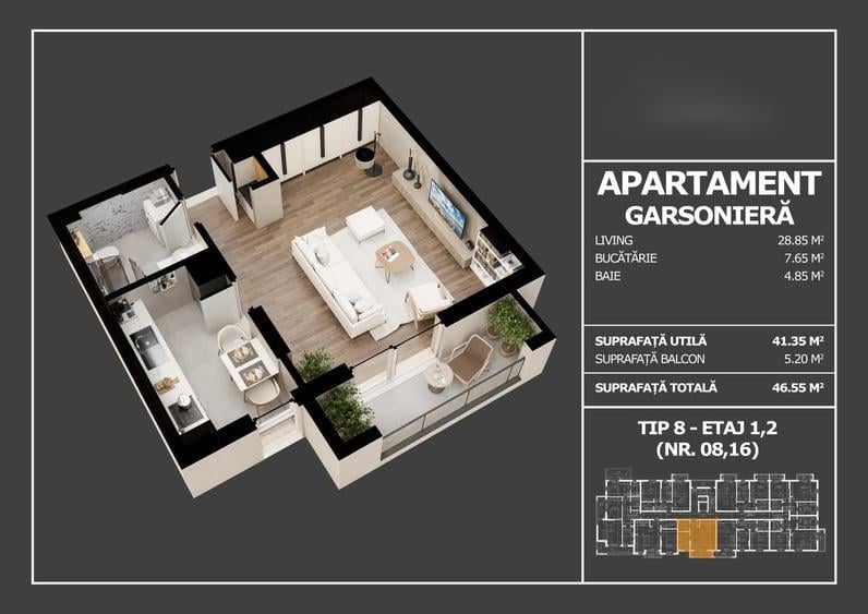 Bloc tip boutique – Popesti Leordeni | Studio- Apartamente 2-3 camere