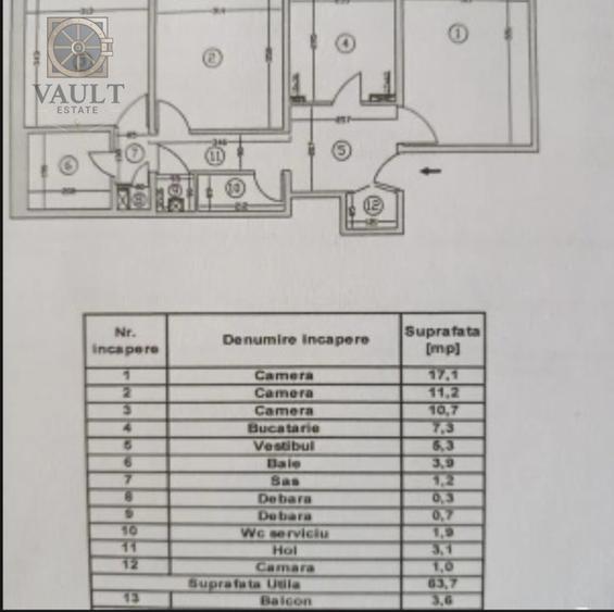Apartament 3 camere decomandat - Rahova