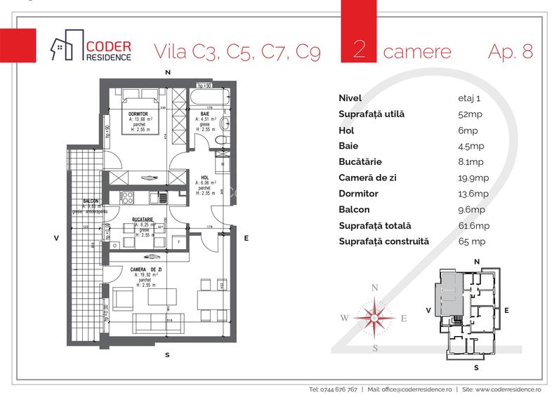Apartament 2 camere in vila cu Terasa 10 m2 Coder Residence  Brasov - 1